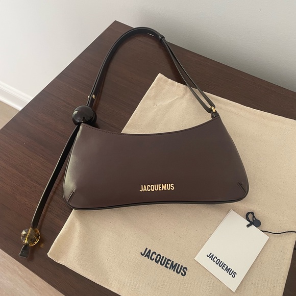 Jacquemus Brown The Bisou Perle Bag : Dust Bag and a Tag - Picture 1 of 5